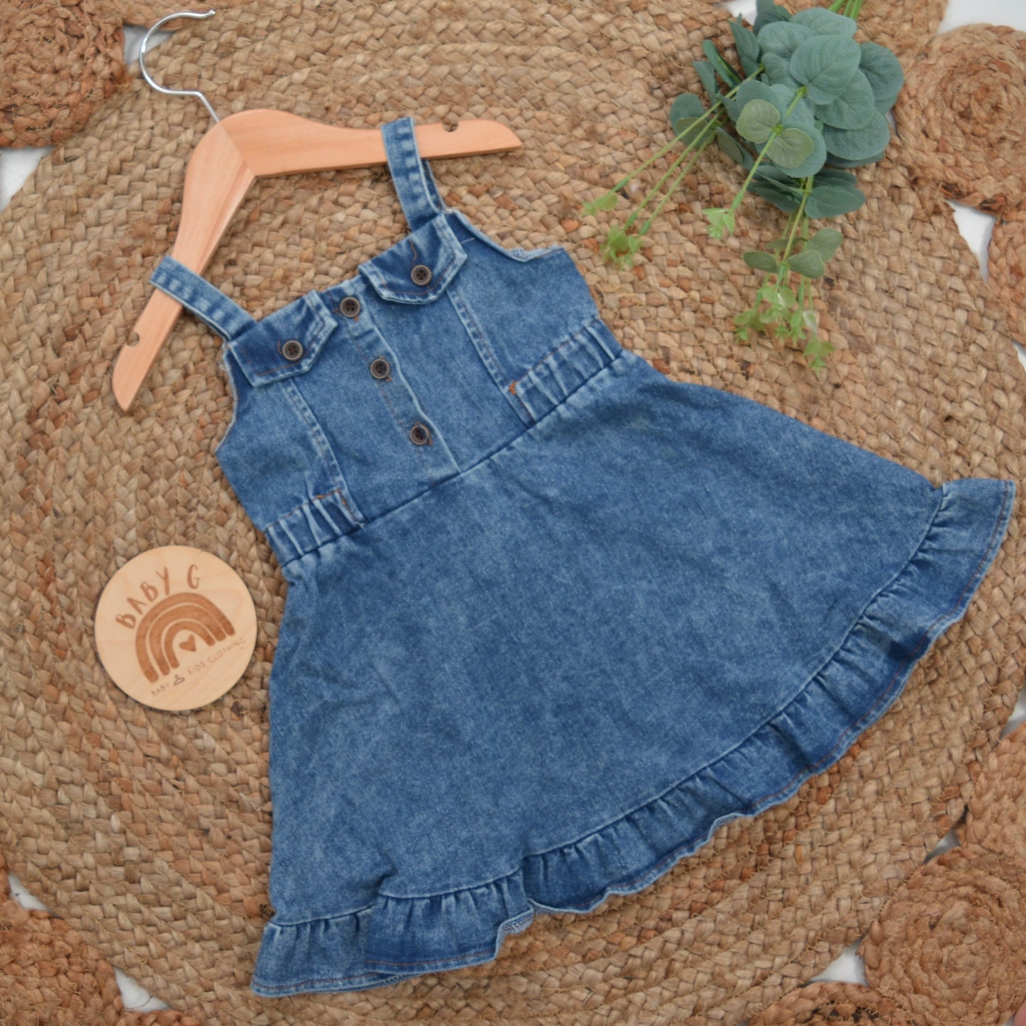 Denim Ruffle Dress