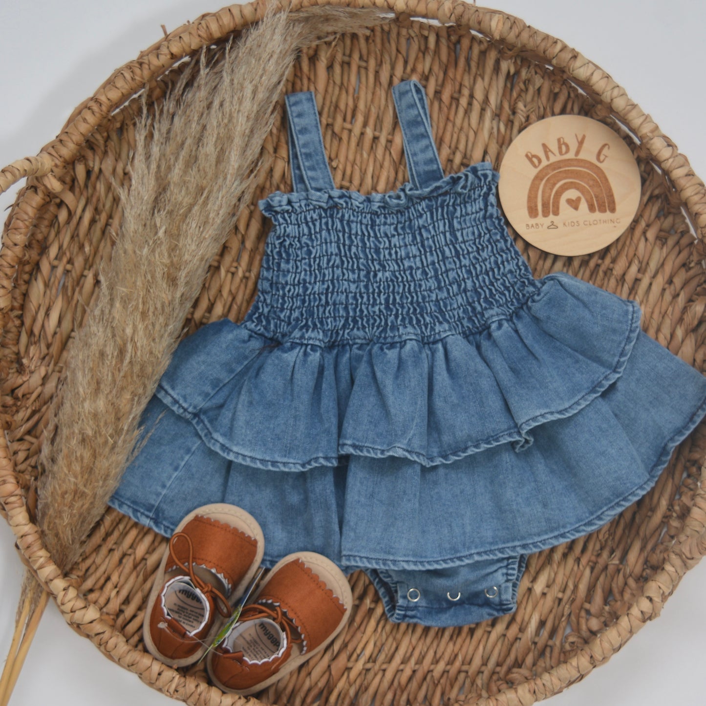 Denim Bodysuit Dress