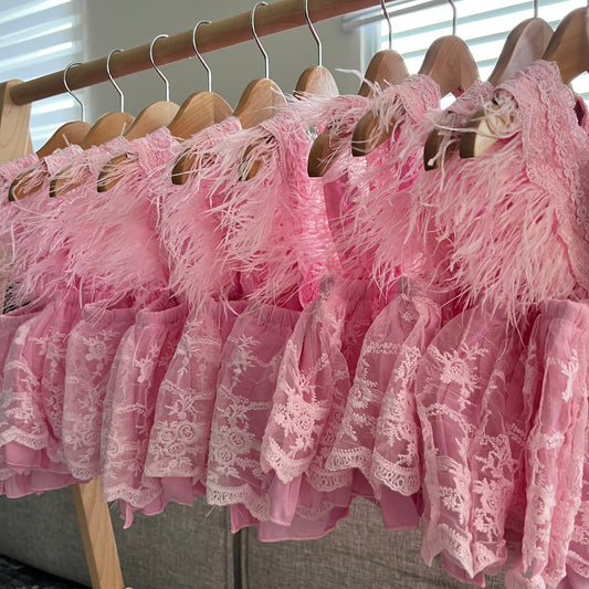 Delicate Pink Bodysuit Dress